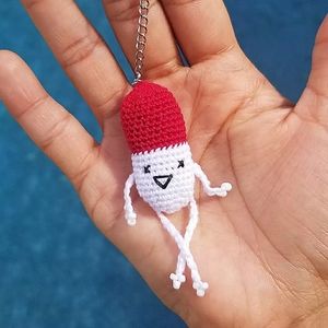 Handmade Tiny Chill Pill Keychain!!